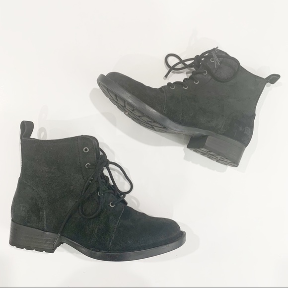 Born black lace up booties 6 - Picture 2 of 4